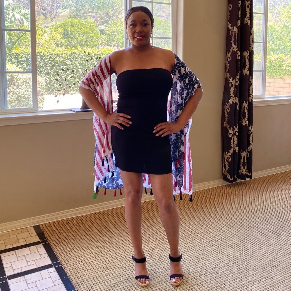 American Flag Red/White/Blue Kimono - Picture 13 of 17